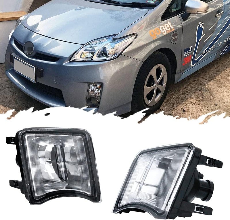 TurningMax For 2010 2011 Toyota Prius Front bumper Turn Signal Lights Parking Housing Switchback 2 in1 Clear Lens 8151147020, 8151147022 - Image 1